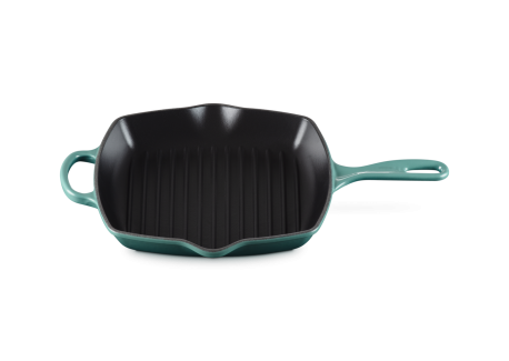Koekenpangrill Vierkante Gietijzeren 26 cm Riviera Blauw