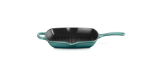 Poêle en Fonte Emaillée Skillet Grill Carré 26 cm Bleu Riviera 