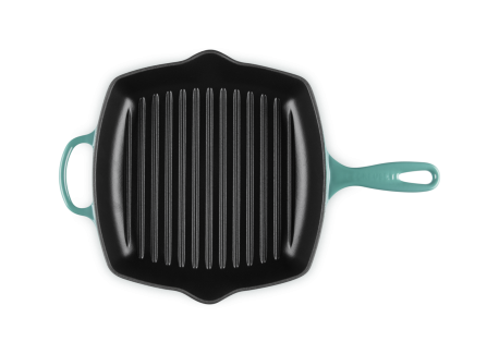 Koekenpangrill Vierkante Gietijzeren 26 cm Riviera Blauw