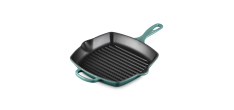 Poêle en Fonte Emaillée Skillet Grill Carré 26 cm Bleu Riviera 