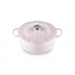Cocotte Signature Fonte Emaillée Ronde 5,3 L Pétales Rose Shell Pink (