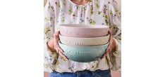 Jardin Saladier Rond en Céramique Emaillée 3,6 L 26 cm Rose Shell Pink