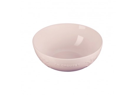 Jardin Saladier Rond en Céramique Emaillée 3,6 L 26 cm Rose Shell Pink