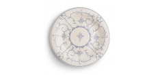 Copenhague Keramisch Bord Glanzend Emaille Crème Wit en Blauw 27cm