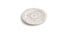 Copenhague Keramisch Bord Glanzend Emaille Crème Wit en Blauw 27cm