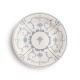Copenhague Keramisch Soepbord Glanzend Emaille Crème Wit en Blauw 24,5cm