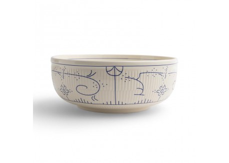 Copenhague Saladier Rond Céramique Email Brillant 2 L 26 cm Blanc Crèm