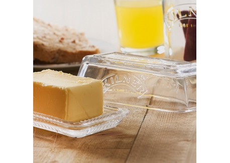 Beurrier en Verre Transparent 10x17x7 cm (250 g de Beurre)