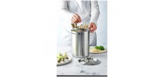 Specialties 3 Aspergekoker van Mat RVS met Mandje 16 cm 4,5 l