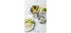Specialties 3 Aspergekoker van Mat RVS met Mandje 16 cm 4,5 l