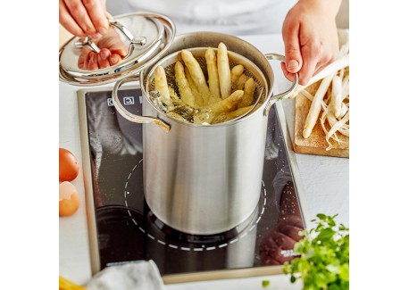 Specialties 3 Cocotte à Asperges en Inox Mat avec Panier 16 cm 4,5 L