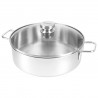 Zie dia Apollo 7 Lage Kookpot RVS met Glazen Deksel 24 cm