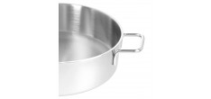 Apollo 7 Lage Kookpot RVS met Glazen Deksel 24 cm