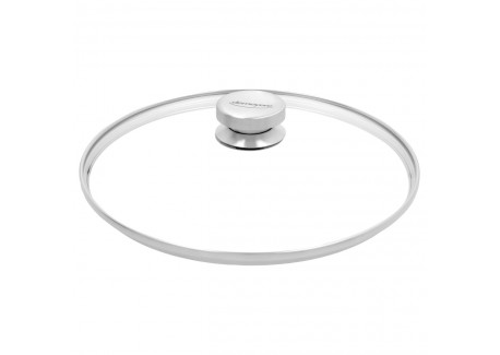 Apollo 7 Lage Kookpot RVS met Glazen Deksel 24 cm