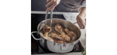 Apollo 7 Casserole Basse Inox avec Couvercle en Verre 24 cm 