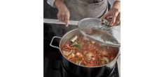 Apollo 7 Lage Kookpot RVS met Glazen Deksel 24 cm
