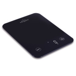 Balance de Cuisine Rechargeable USB Précision 10kg/5g Noire 21x16 cm -