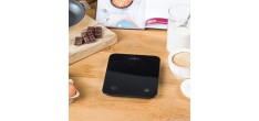Balance de Cuisine Rechargeable USB Précision 10kg/5g Noire 21x16 cm -