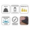 Zie dia Keukenweegschaal 15kg/1g Touchless Tare Zwart 24x20 cm