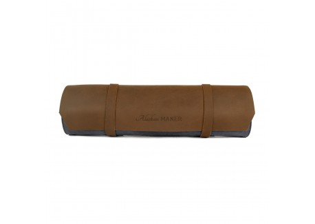 Chef Etui Couteaux Pliant Cuir et Toile 9 Compartiments Bleu Marine 38