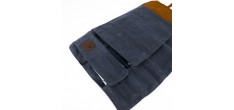 Chef Messen Foedraal van Leer en Stof met 9 Vakken Marineblauw 38x37 c