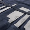 Zie dia Chef Messen Foedraal van Leer en Stof met 9 Vakken Marineblauw 38x37 c