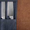 Voir la slide Chef Etui Couteaux Pliant Cuir et Toile 9 Compartiments Bleu Marine 38
