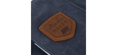 Chef Etui Couteaux Pliant Cuir et Toile 9 Compartiments Bleu Marine 38