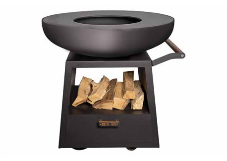 Nomad Brasero Plancha Acier Corten 100 cm Noir 