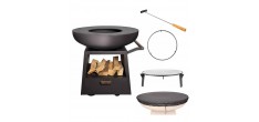 Nomad Brasero Plancha Acier Corten Noir 100 cm Pack LSDC 5 pcs 