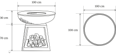 Stow Brasero Plancha Cortenstaal 100 cm