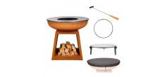 Stow Brasero Plancha Acier Corten 100 cm Pack LSDC 5 pcs 