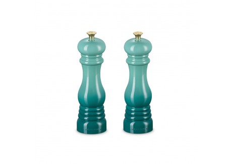 Set Zoutmolen en Pepermolen Riviera Blauw 21 cm 2 dlg