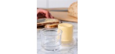Ronde Glazen Bretonse Botervlot 10x10x9 cm