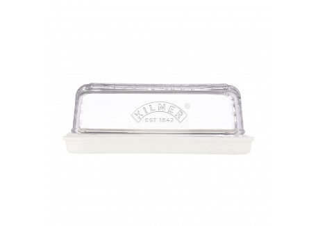 Glazen Kaasstolp met Keramische Schaal 23 x15 x8,5 cm