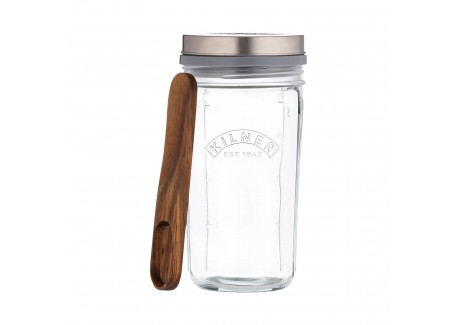 Kit de Préparation Bocal en Verre pour Kéfir 0,5L avec Filtre + Cuillè