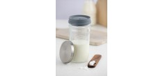 Kit de Préparation Bocal en Verre pour Kéfir 0,5L avec Filtre + Cuillè