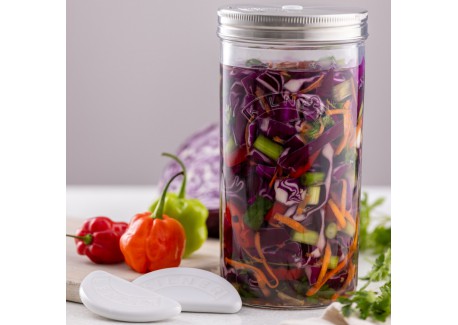 Bocal de Fermentation en Verre 1 L avec Poids en Céramique 