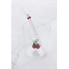 Voir la slide Cerise Verre à Eau Décor 3D 300 ml + Paille Réutilisable en Verre 