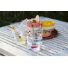 Zie dia Aardbei Set Glas 300 ml + Herbruikbare Glazen Drinkrietje