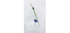Raisin Verre à Eau Décor 3D 300 ml + Paille Réutilisable en Verre Vert