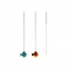 Voir la slide Pailles Réutilisables en Verre Motif Petit Poisson 2 pcs 20 cm + Goupi
