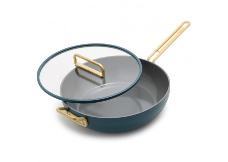 Tucci Collection Saltapasta Poêle Antiadhésive 29 cm Bleu Vénitien Mat