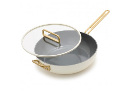 Tucci Collection Saltapasta Poêle Antiadhésive 29 cm Blanc Carrare Mat