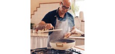 Tucci Collection Saltapasta Poêle Antiadhésive 29 cm Blanc Carrare Mat