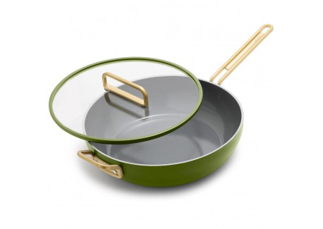 Tucci Collection Saltapasta Pan met Antiaanbaklaag 29 cm Mat Groen Tos