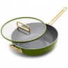 Zie dia Tucci Collection Saltapasta Pan met Antiaanbaklaag 29 cm Mat Groen Tos