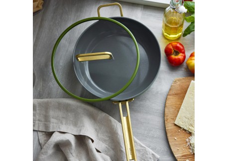 Tucci Collection Saltapasta Pan met Antiaanbaklaag 29 cm Mat Groen Tos