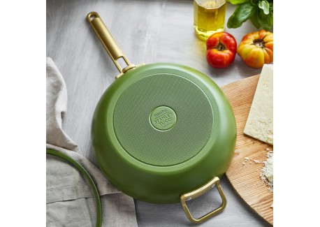 Tucci Collection Saltapasta Pan met Antiaanbaklaag 29 cm Mat Groen Tos