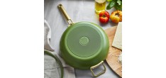 Tucci Collection Saltapasta Pan met Antiaanbaklaag 29 cm Mat Groen Tos